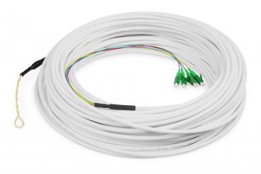 FTTH Drop Cable, Singlemode, 4 Fiber, 4 LC/APC, 50 m 