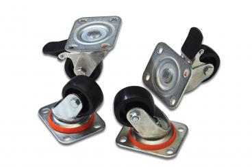 Lockable castors for free-standing 482.6 mm (19") network and server cabinets 