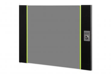 Glass front door for 19" 9U wall-mounted enclosure Unique series 