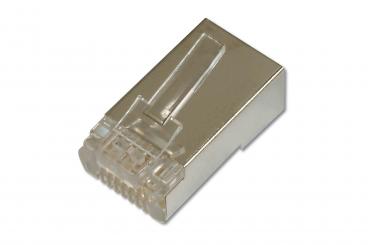 CAT 6 modular plug for round cable, shielded, 100 pcs. 