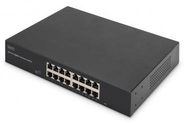16-Port Gigabit Switch, 19 inch, Unmanaged 