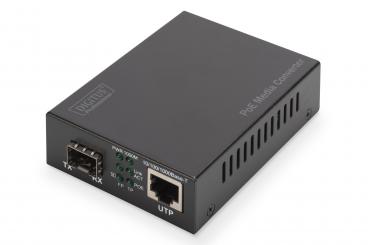 Gigabit PoE media converter, RJ45 / SFP, PSE 