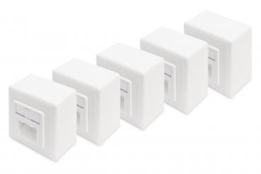 CAT 6, Class E, modular wall outlet, shielded 
