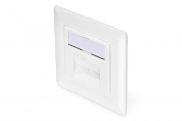 CAT 6A class EA network socket, design-compatible, shielded, flush-mounted 
