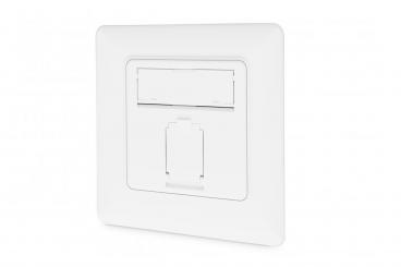 CAT 6A Class EA Network Outlet, Design-Compatible, Shielded, Flush Mount 