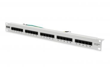 CAT 3 ISDN Patch Panel, unshielded, grey 
