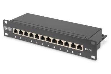 CAT 6, Class E Patch Panel, shielded, black 