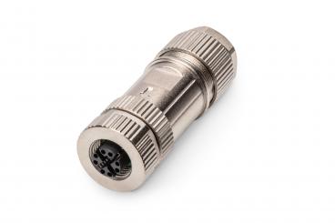 CAT 6A, field assembly, M12 Jack X-coded IP67 