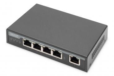 4 Port Gigabit 4PPoE Extender, 802.3at, 60 W 