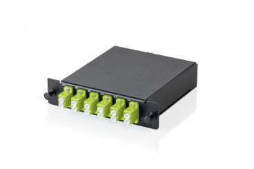 MPO cassette, multimode OM5, LC/DX, LC to MPO, for 3 cassette fields 
