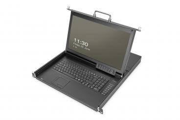 17" HD LCD KVM Console, 16-Port VGA, german Keyboard 
