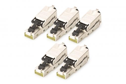 CAT 6A Field Termination Plug, STP  with dust cap, bend relief - 5 pcs. 