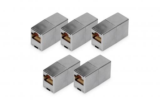 CAT 5e, Class D, RJ45 Modular Coupler - 5 pieces 